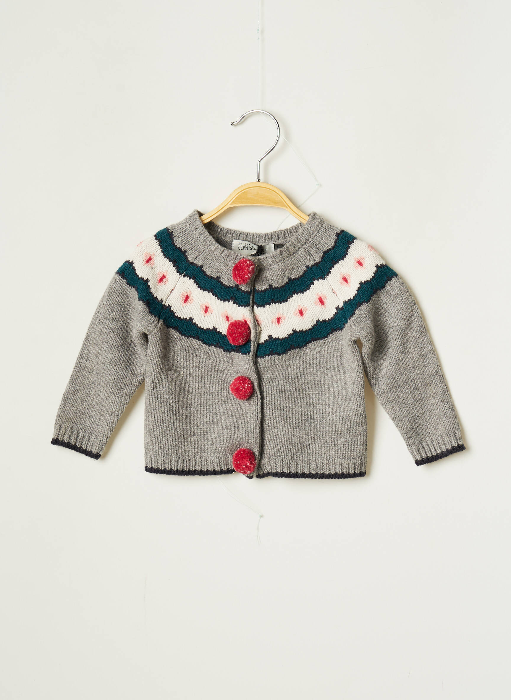 Jean Bourget Cardigans Fille couleur gris