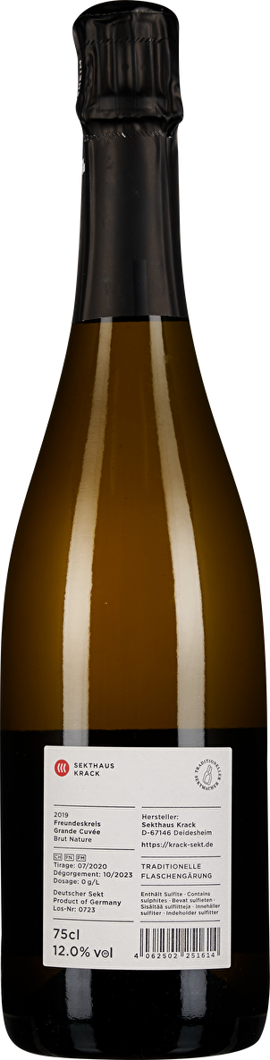 Sekthaus Krack Sekt Brut Nature Grande Cuvée Freundeskreis 2019