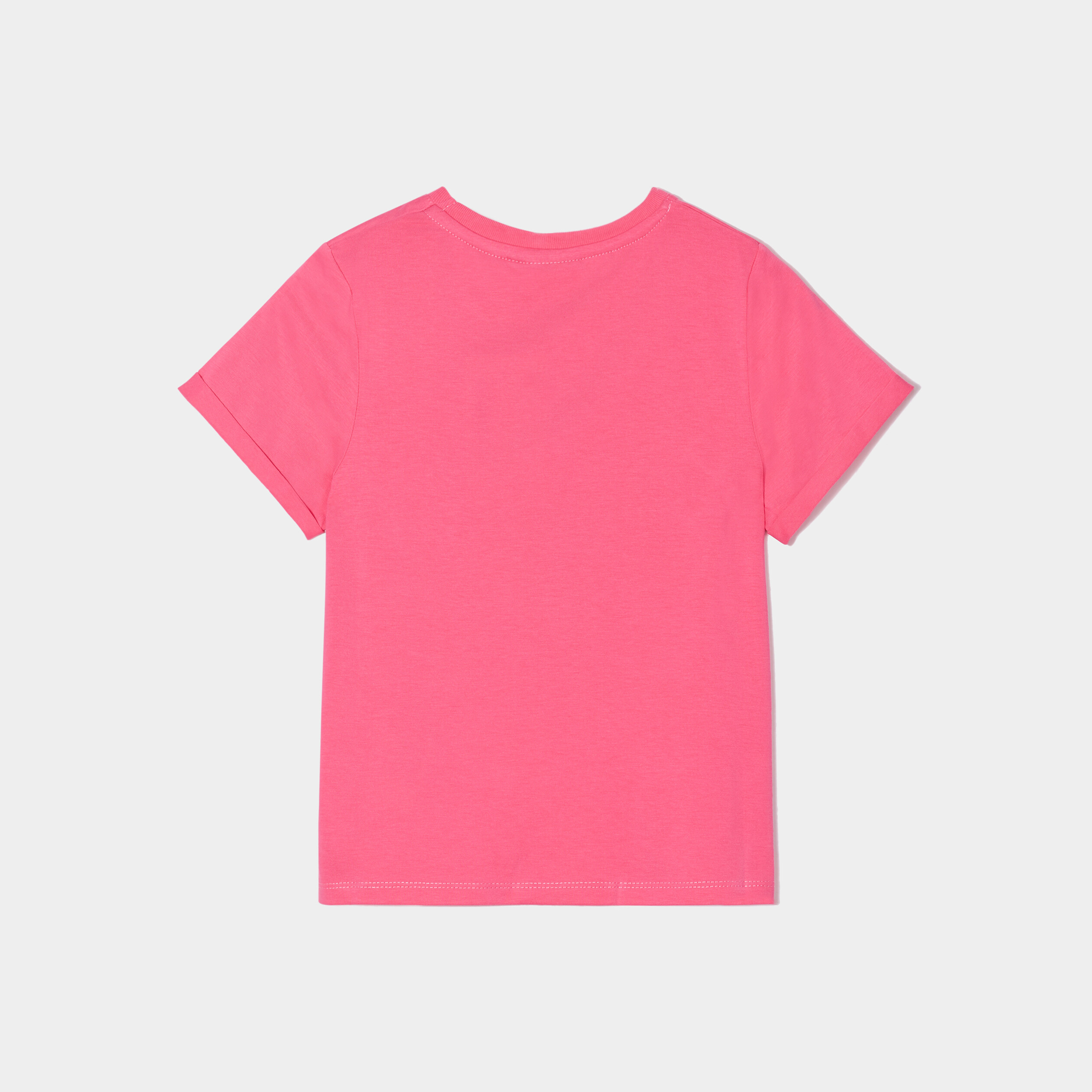 T-shirt manches courtes coton Barbie rose fushia fille | La Halle
