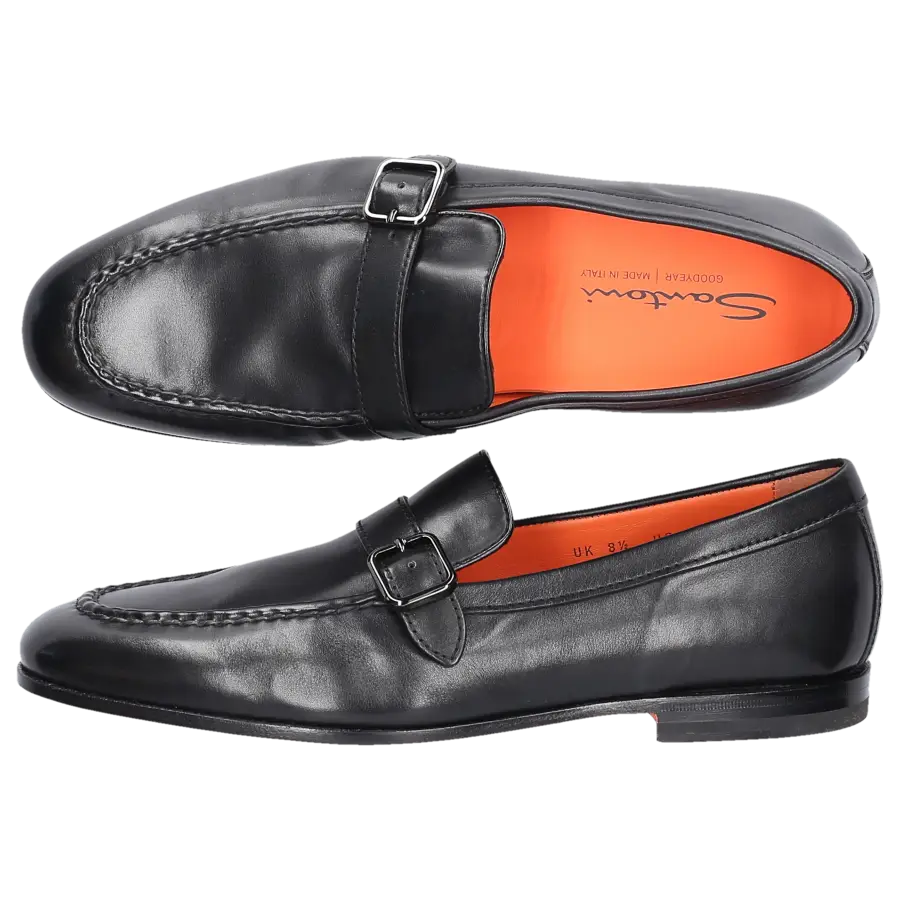 Santoni - Loafer 18005 Kalbsleder - schwarz