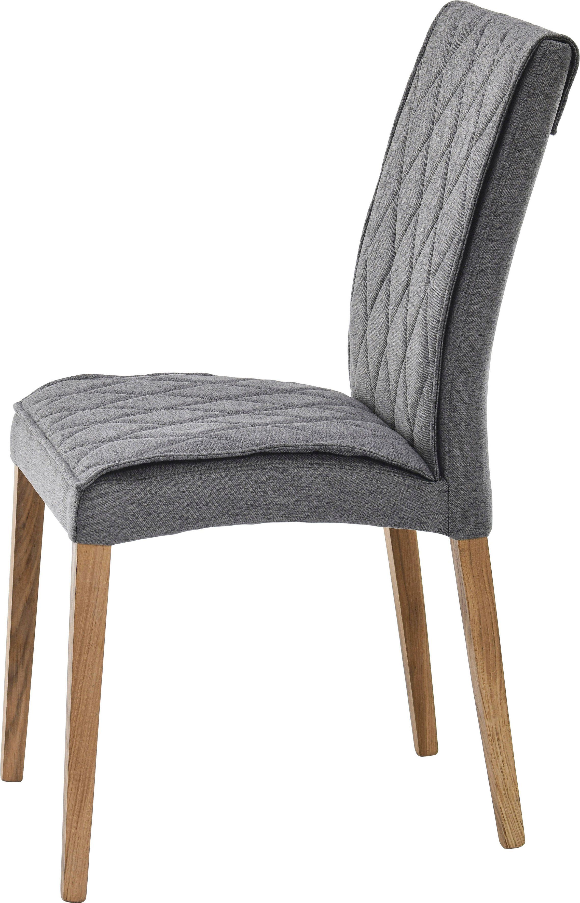 Home affaire 4-Fußstuhl Hunsrück (Set, 2 St), im 2er Set, aus massiver Eiche natur