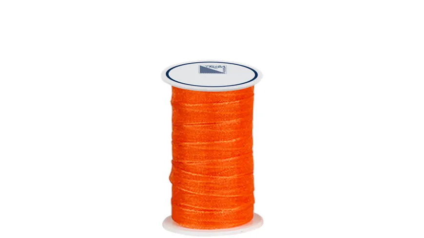 TRUBA Chiffonband mit Webkante 7mm x 5m orange 5 m
