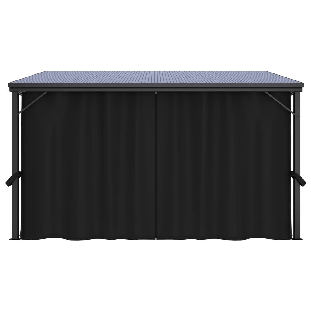 vidaXL Partyzelt Pavillon mit Vorhängen 405x294x244 cm Anthrazit