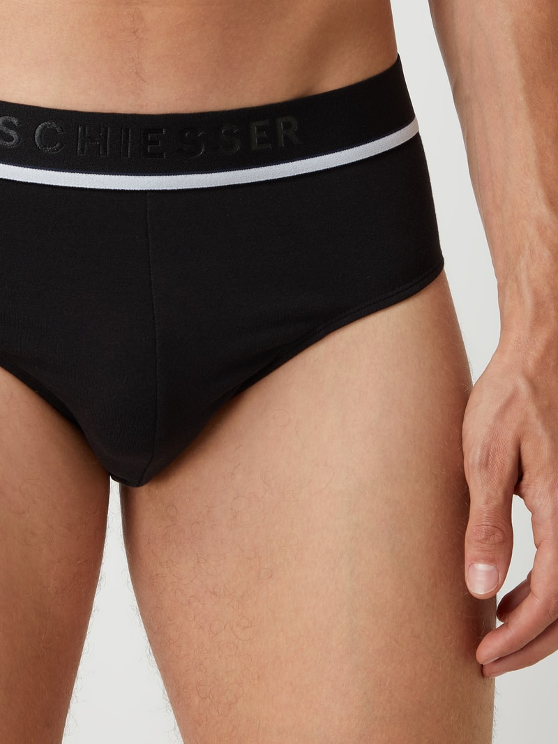 Slip mit Label-Details Modell 'Rio' im 3er-Pack in blau
