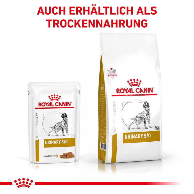 Royal Canin Veterinary Canine Urinary S/O in Soße