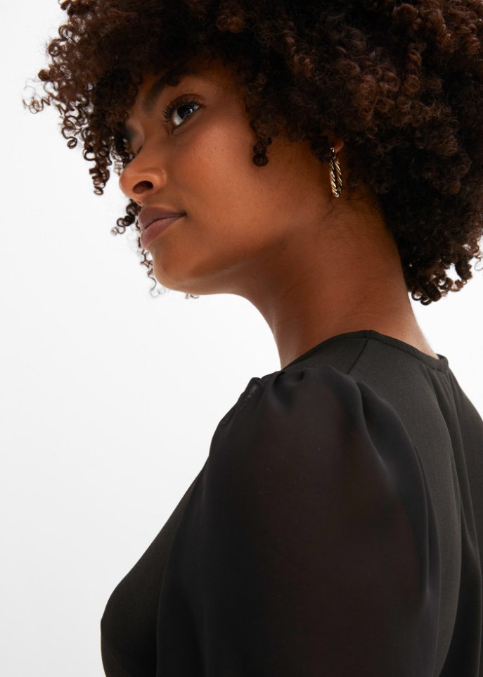 Langarmshirt, Chiffon-Ärmel
