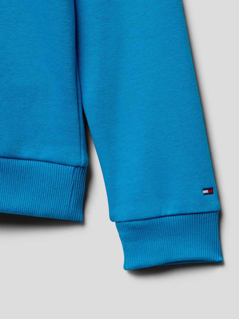 Sweatshirt mit Label-Print in aqua blau