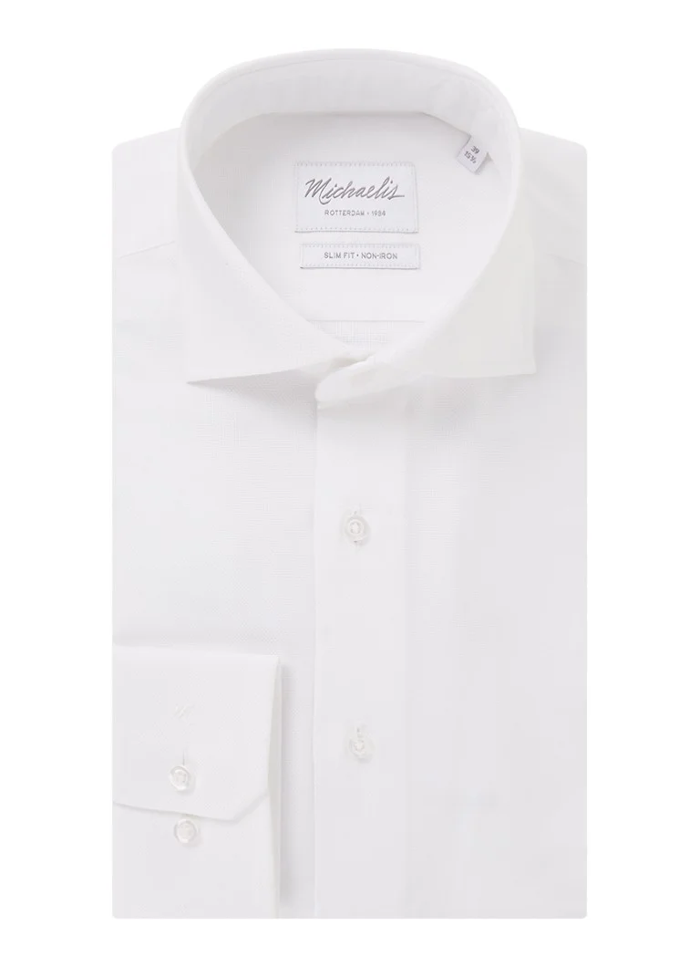Cămașă Michaelis slim fit, cu finisaj anti-șifonare și guler italian.