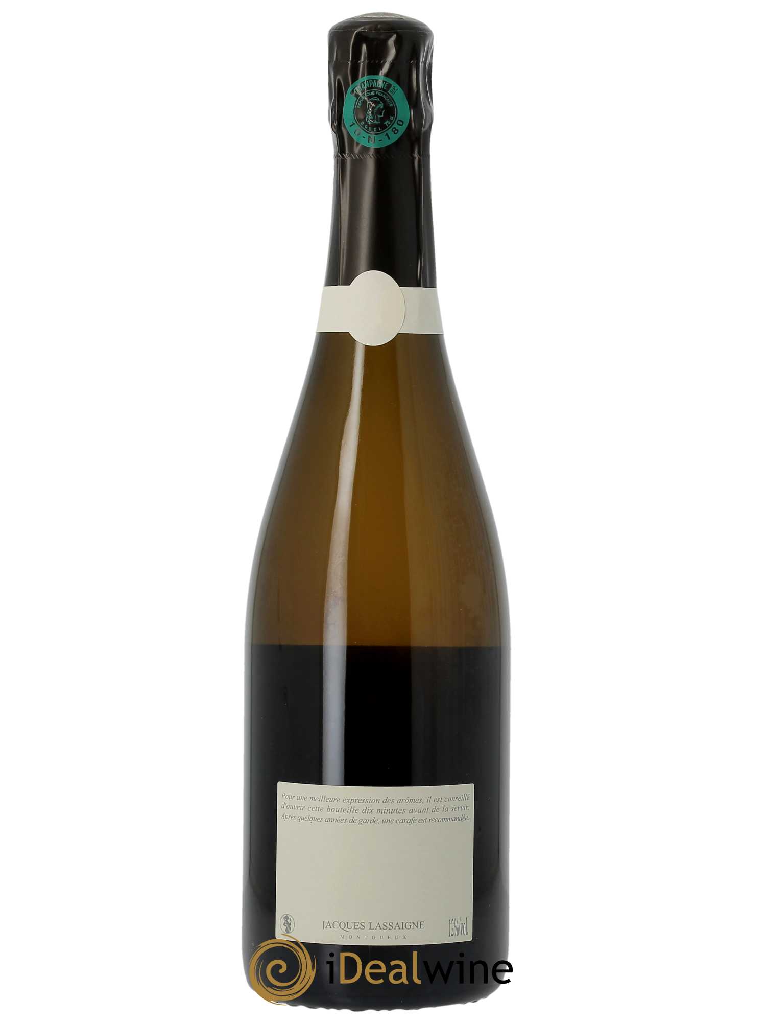 Brut Nature Blanc de Blancs millésimé Jacques Lassaigne  2014 - Lot de 1 Bouteille