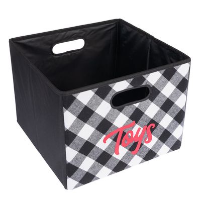 TIAKI karierte Spielzeug-Aufbewahrungsbox