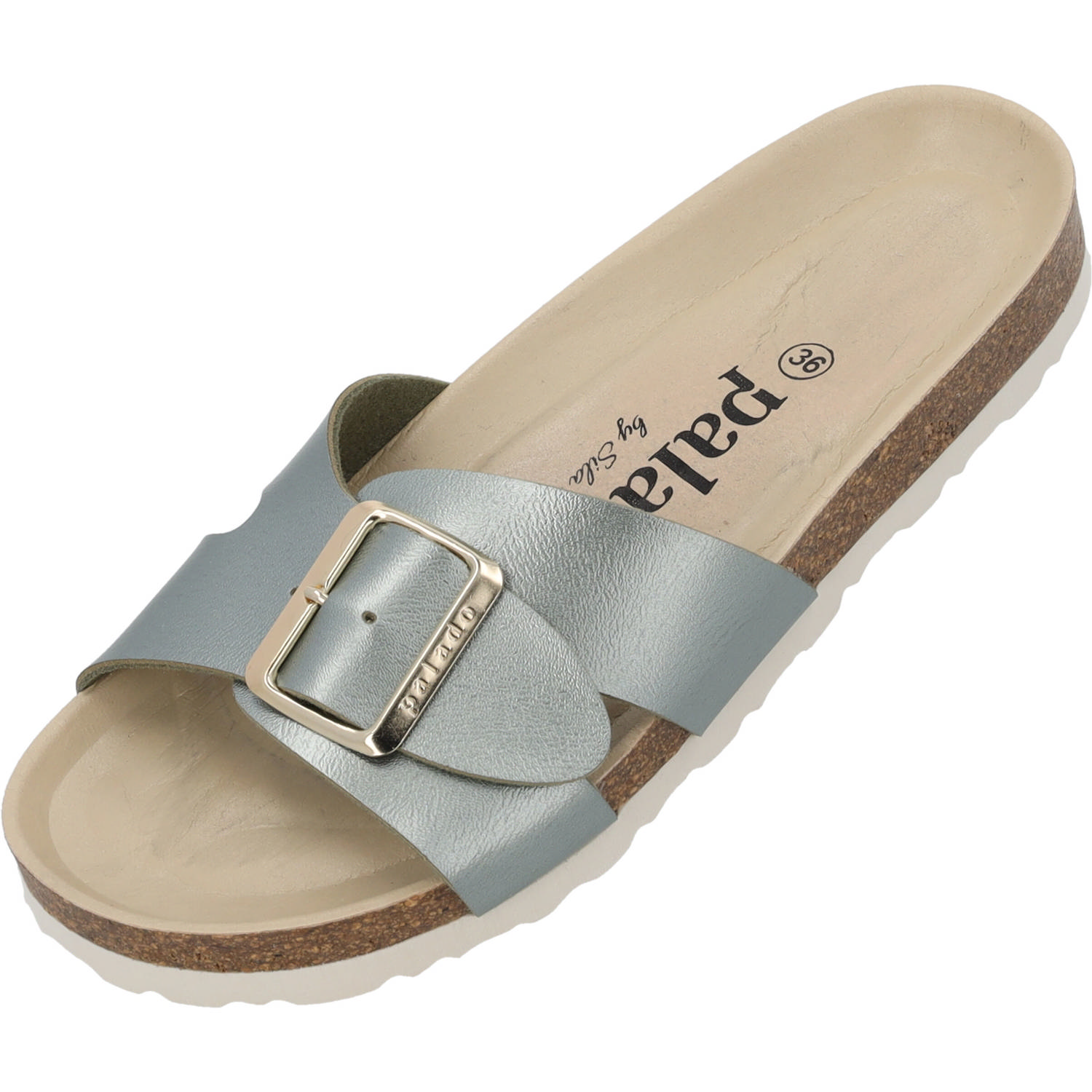 Palado Tinos BEGS by Sila Sahin, Pantoletten, Damen, Olive Metallic