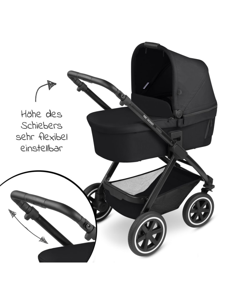 ABC-Design Kombi-Kinderwagen Samba - inkl. Babywanne & Sportsitz in schwarz günstig kaufen onesize