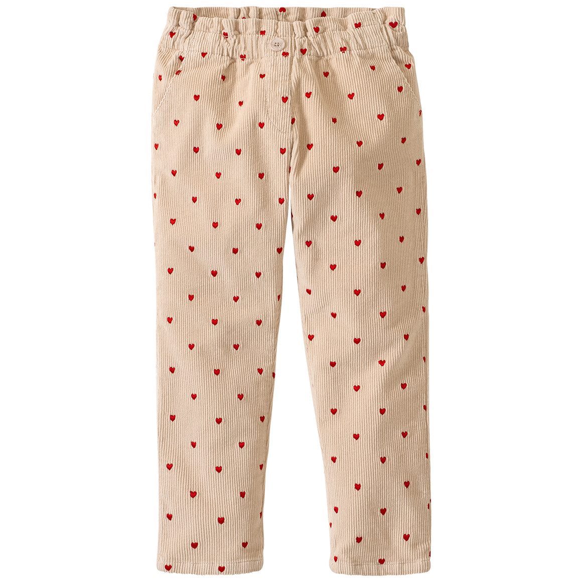 Mädchen Cordhose mit Herzchen allover