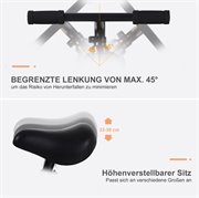 HOMCOM Kinder Laufrad, Lauflernrad, Kinderfahrrad, 2-in-1, Kinderrad mit Stützrädern und Pedalen, 2-5 Jahre, Sitzhöhenverstellbar, PP, Schwarz, 85 x B36 x H54 cm