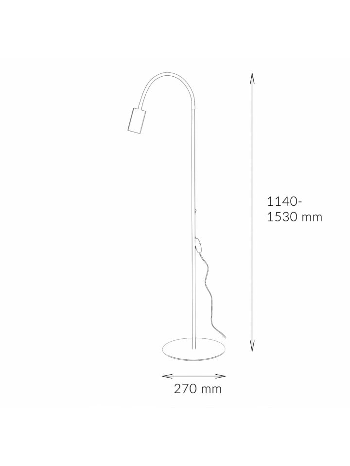 Licht-Erlebnisse Stehlampe in Weiß günstig kaufen onesize