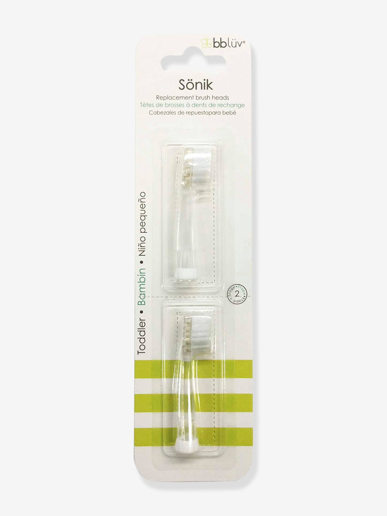 2 Brosses de remplacement 36 mois et + SONÏK blanc