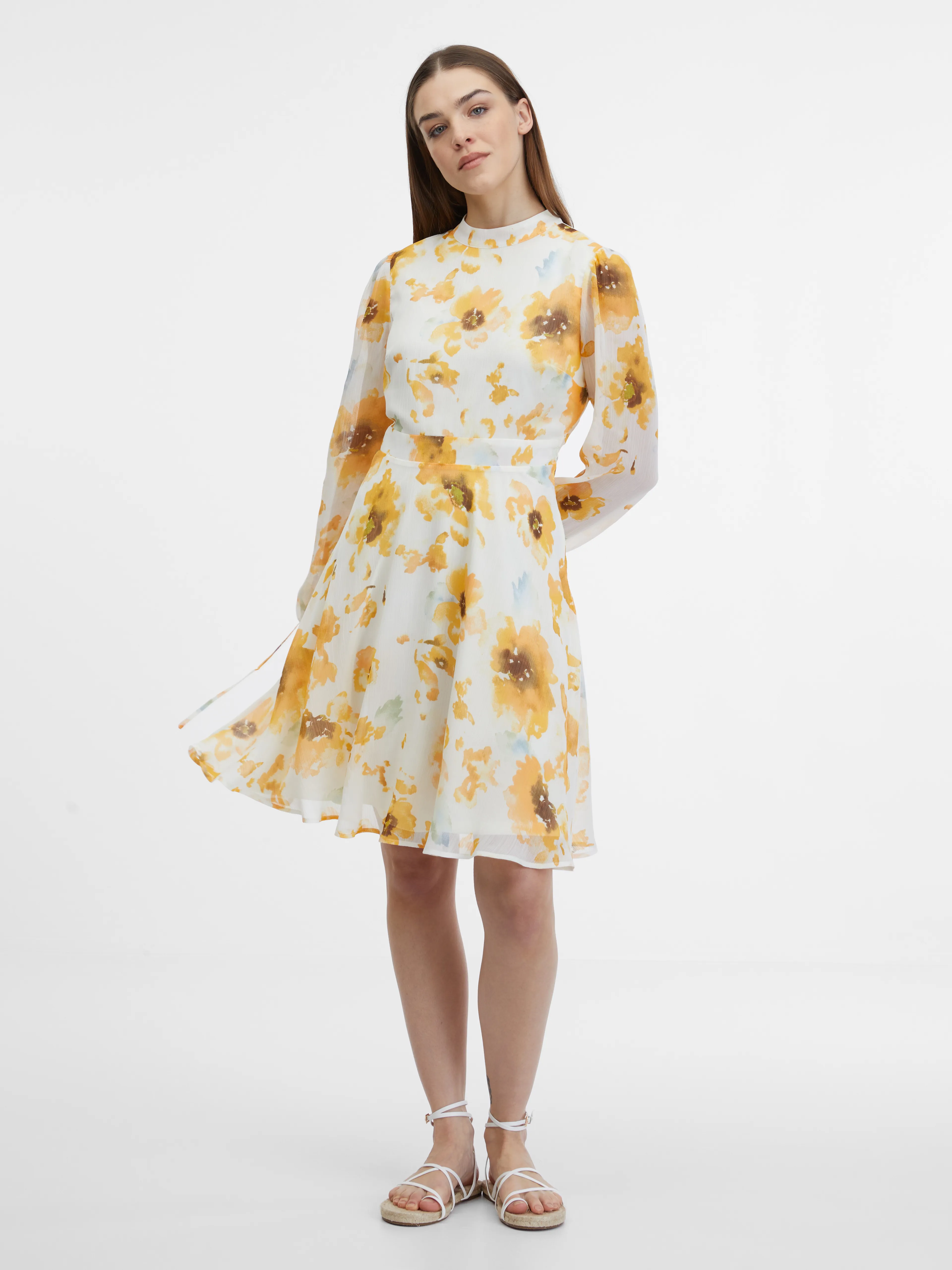 Weißes Damen-Blumenkleid ORSAY