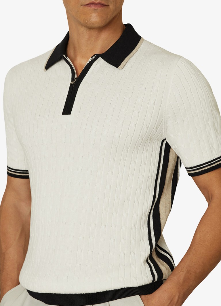 Reiss Pulse polo majica slim fit krojem i zatvaračem do pola