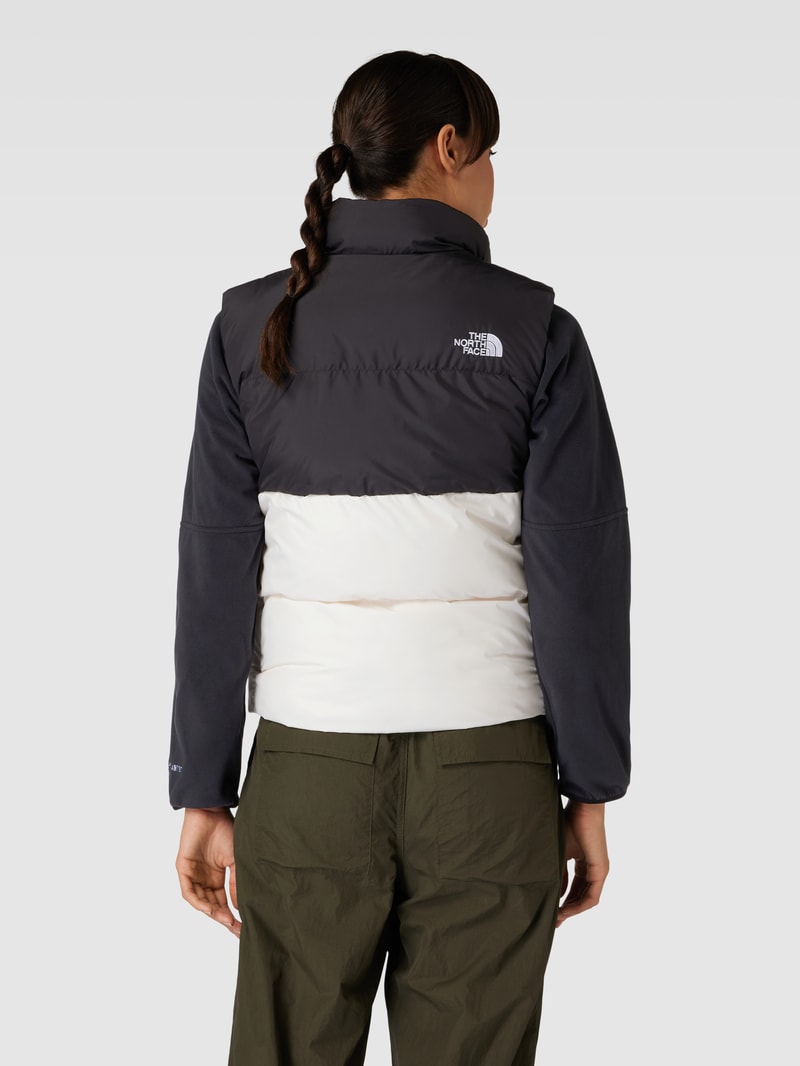 Steppweste mit Label-Stitching Modell 'Saikuru' in weiß