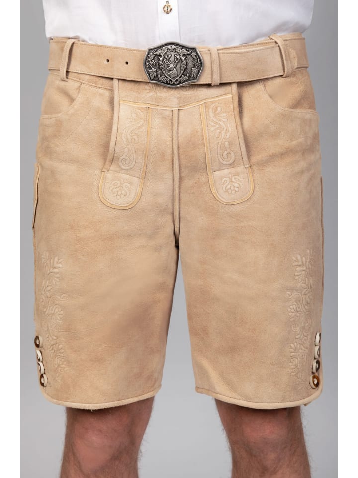 Edelnice Kurze Wildbock Lederhose Balthasar in natur günstig kaufen