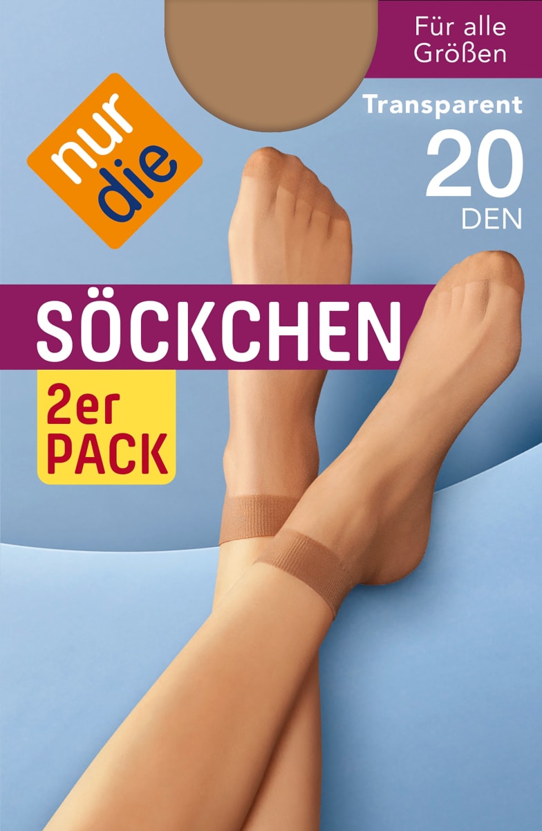 Söckchen transparent amber onesize 20 DEN, 2 St