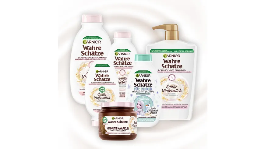 Garnier Wahre Schätze Shampoo sanfte Hafermilch 2in1 für Kinder 300 ml