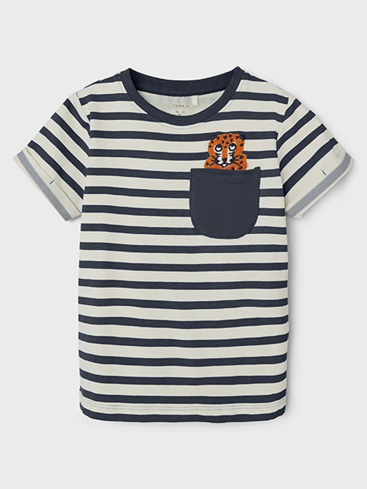 name it 2er-Set: Shirts in Dunkelblau/ Türkis/ Weiß günstig kaufen