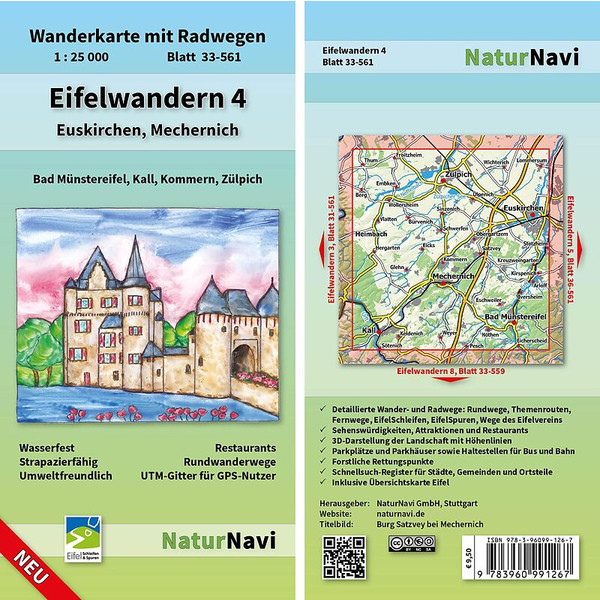 EIFELWANDERN 4 - EUSKIRCHEN, MECHERNICH 1 : 25 000 - Wanderkarte