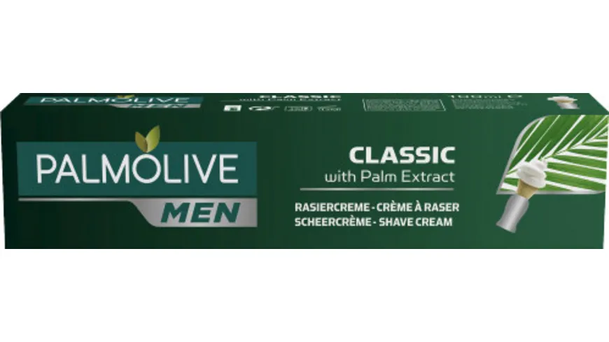 Palmolive Rasiercreme für Männer mit pflegendem Palmenextrakt für eine sanfte Rasur 100 ml