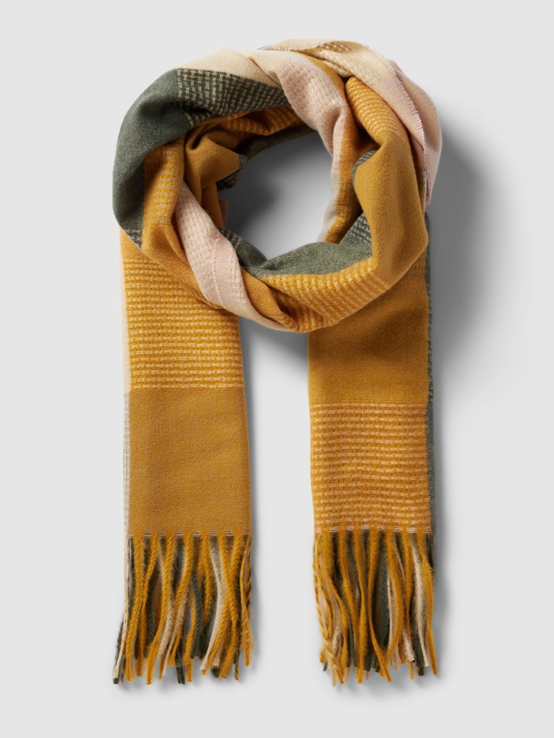 Schal mit Allover-Muster Modell 'happy' in beige