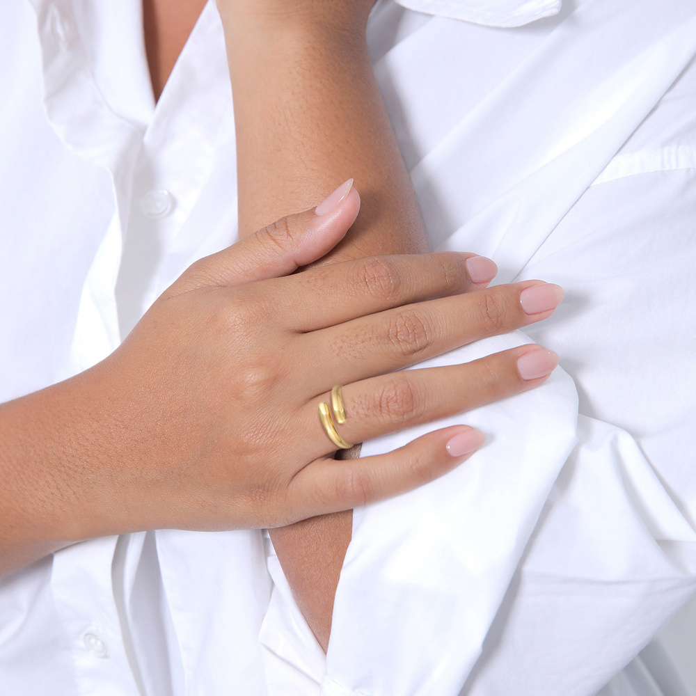 Elli Elli Bague Bague enveloppante pour femmes Délicatesse de la blogueuse tendance ba Bague