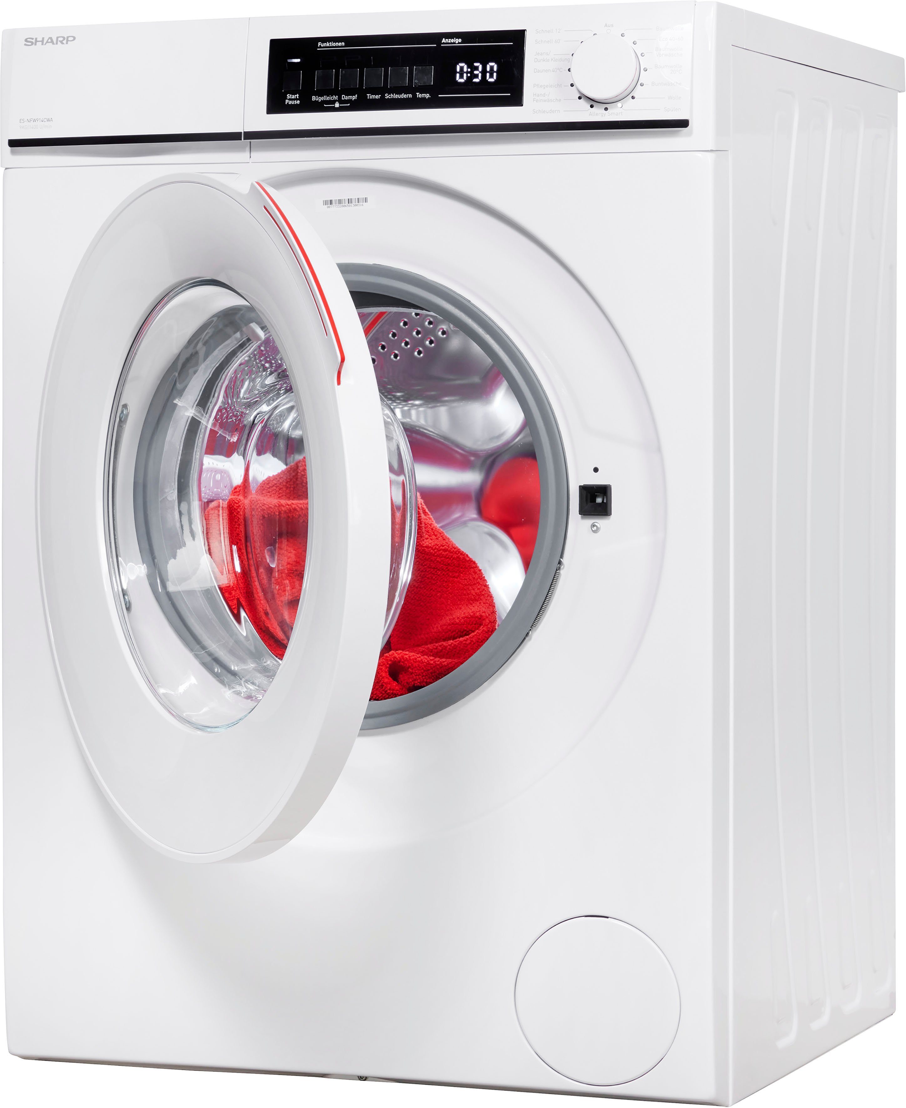 Sharp Waschmaschine ES-NFW914CWA-DE, 9 kg, 1400 U/min