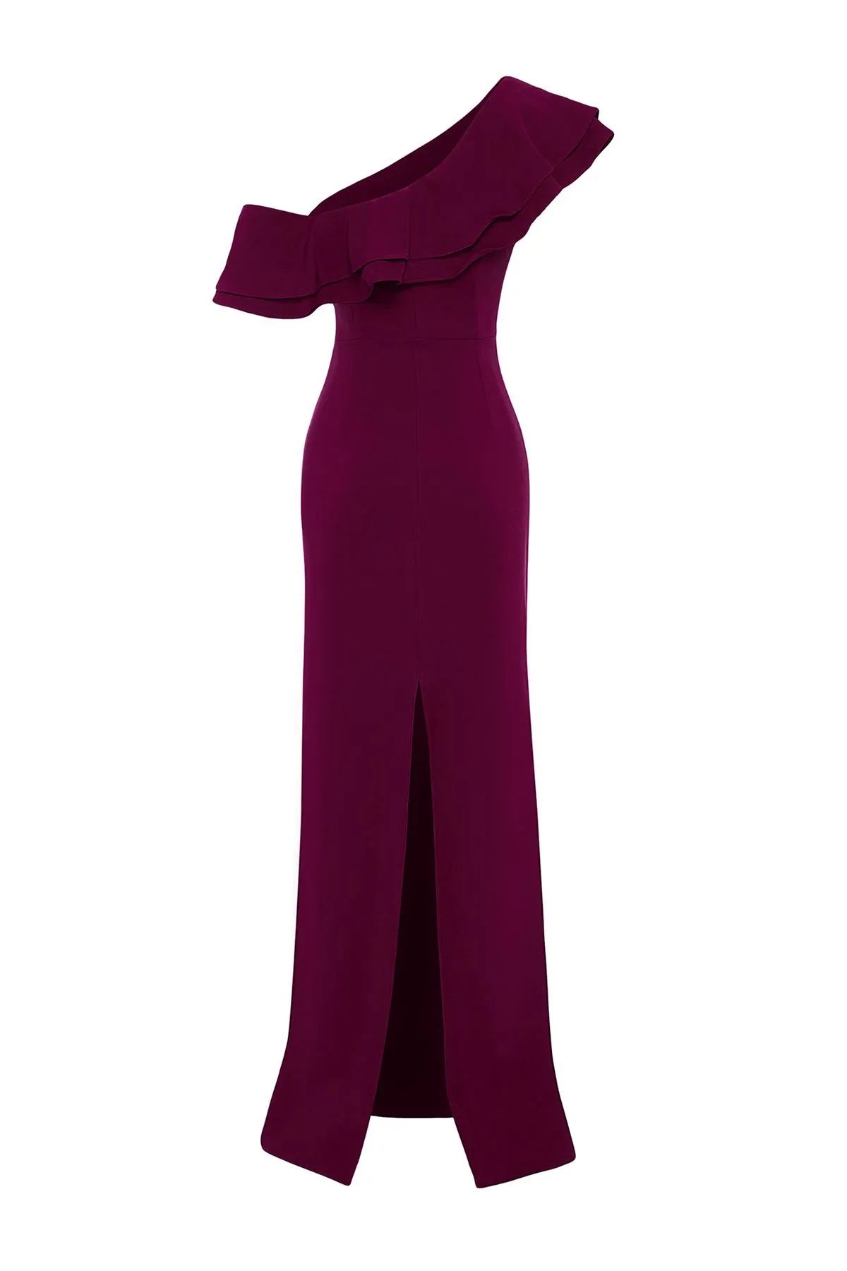 Trendyol Collection  Pflaumenfarbenes, tailliertes Abendkleid und Abschlussballkleid - TPRSS24AE00066