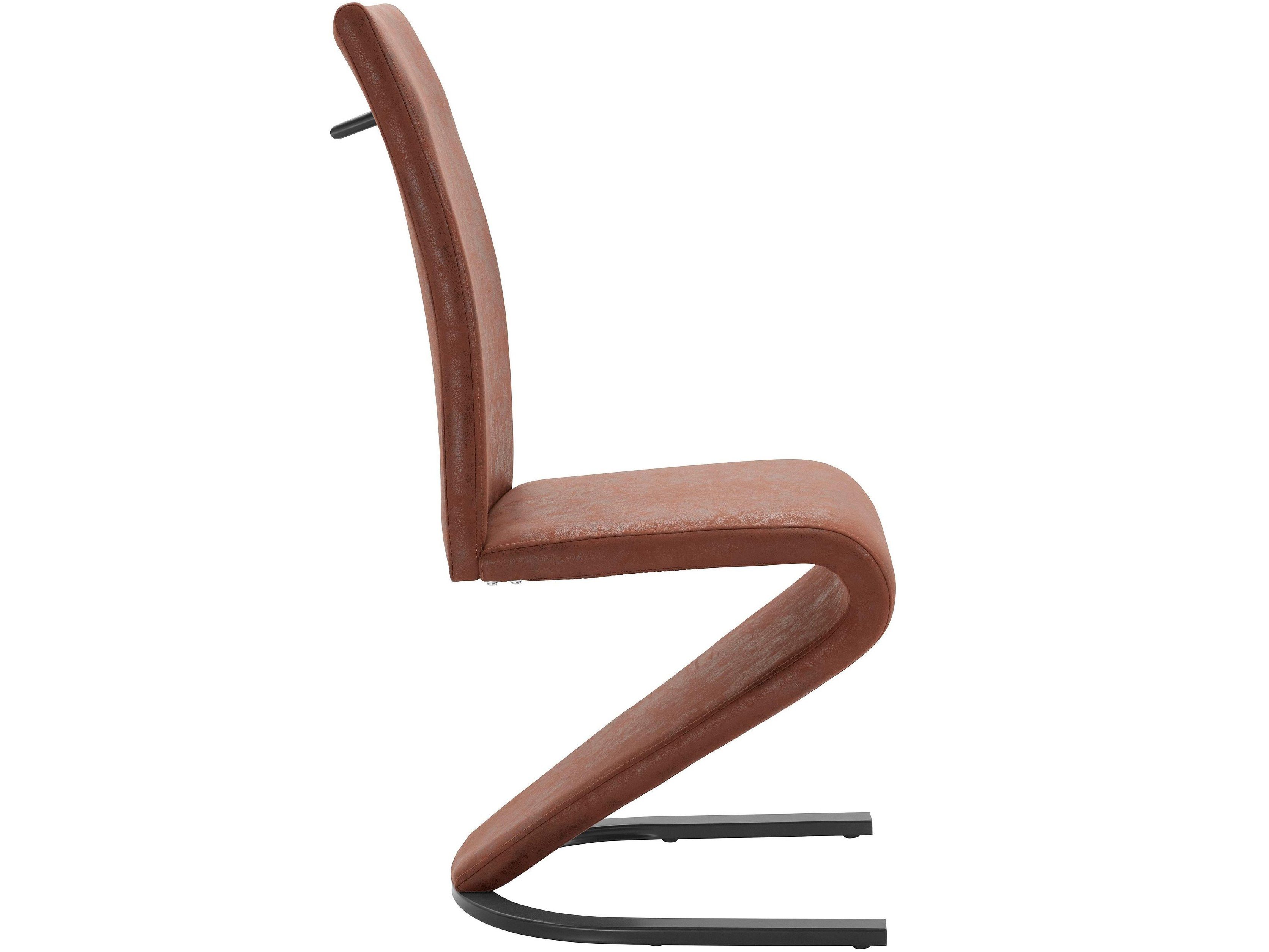 loft24 Freischwinger Zap (Set, 2 St), Esszimmerstuhl mit Microfaser Bezug, Metallgestell, Sitzhöhe 47 cm