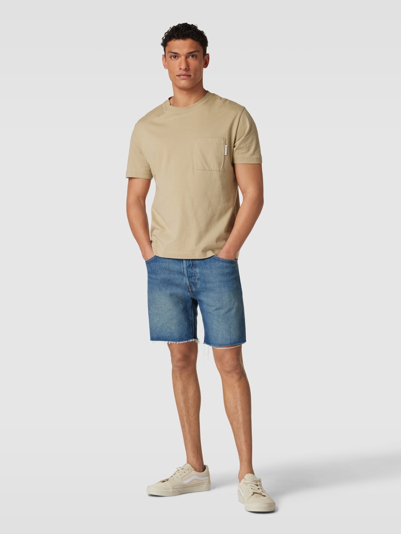 Jeansshorts mit Label-Details in jeans