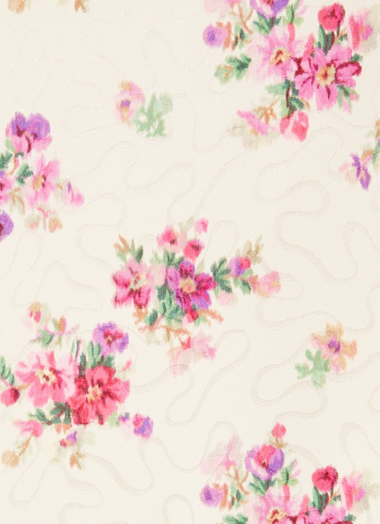 Vestido midi de seda Delilah de LKBennett, con estampado floral.