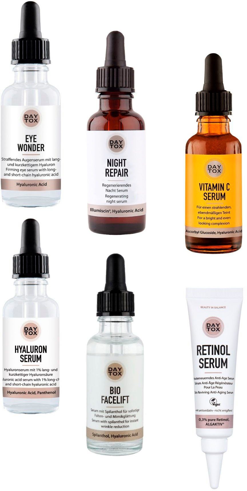 DAYTOX Gesichtspflege-Set Serum Love XL Spar-Set, 6-tlg.