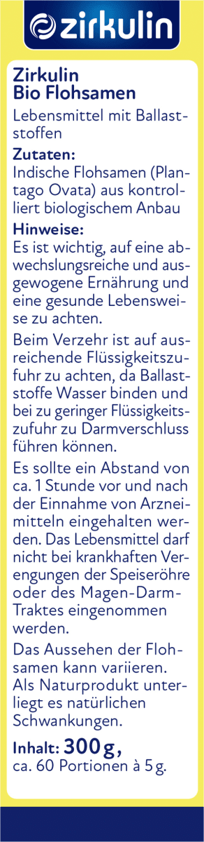 Indische Bio Flohsamen, 300 g