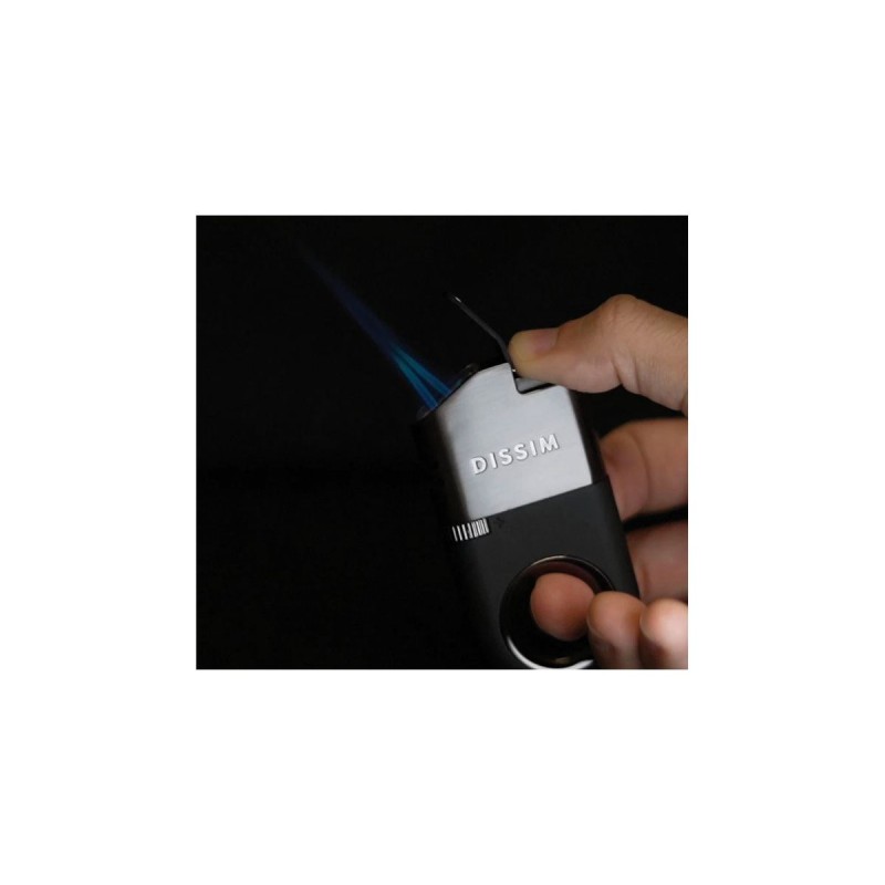 Dissim-Feuerzeug mit umgekehrter Flamme (winddichte Taschenlampe mit doppelter Flamme)