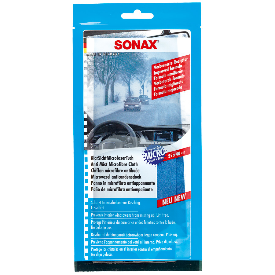 SONAX KlarSichtMicrofaserTuch blau, 1 Stück - ATU