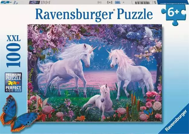 Kinderpuzzle ab 6 Jahren - Bezaubernde Einhörner - 100 Teile