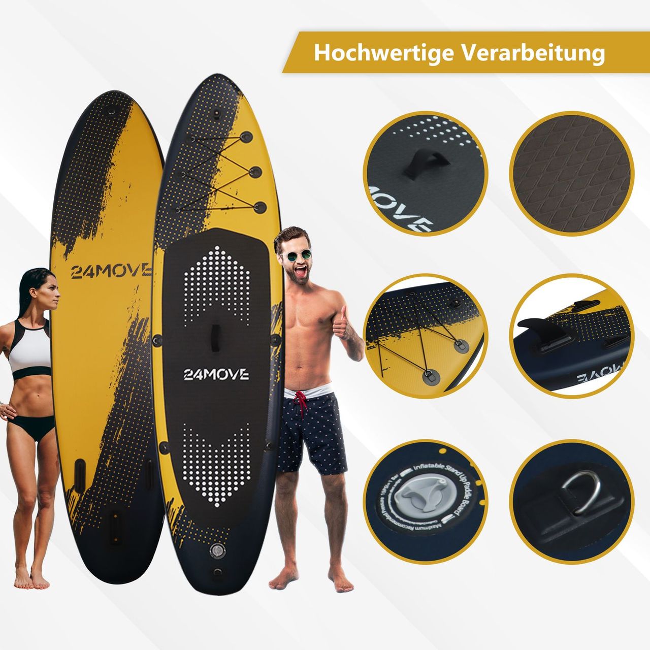 TroniTechnik 24MOVE® Standup Paddle Board SUP, inkl. Zubehör, Paddel Hochdruckpumpe,SPECIAL FORCE,366x80x15cm