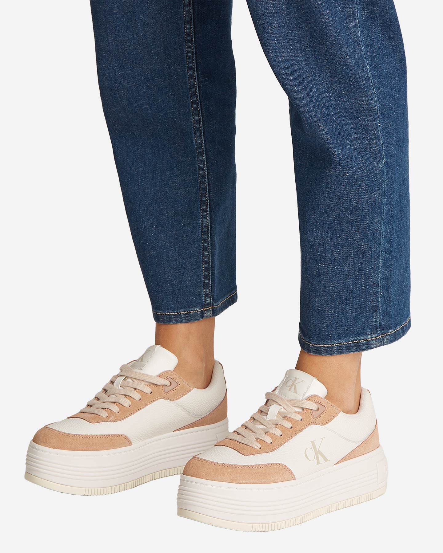 Calvin Klein Jeans Bold Flatf Low Lace Sneakers YW0YW01797-0K6