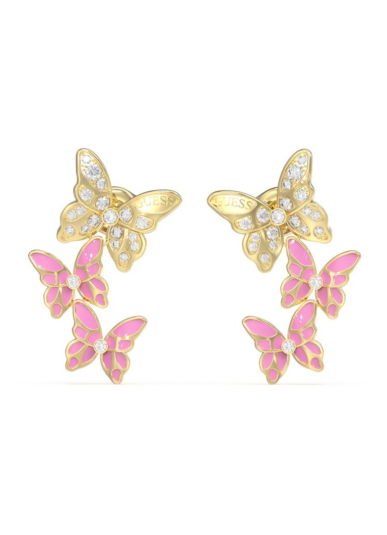 GUESS Stud earrings with crystal JUBE04104JWYGLPT-U