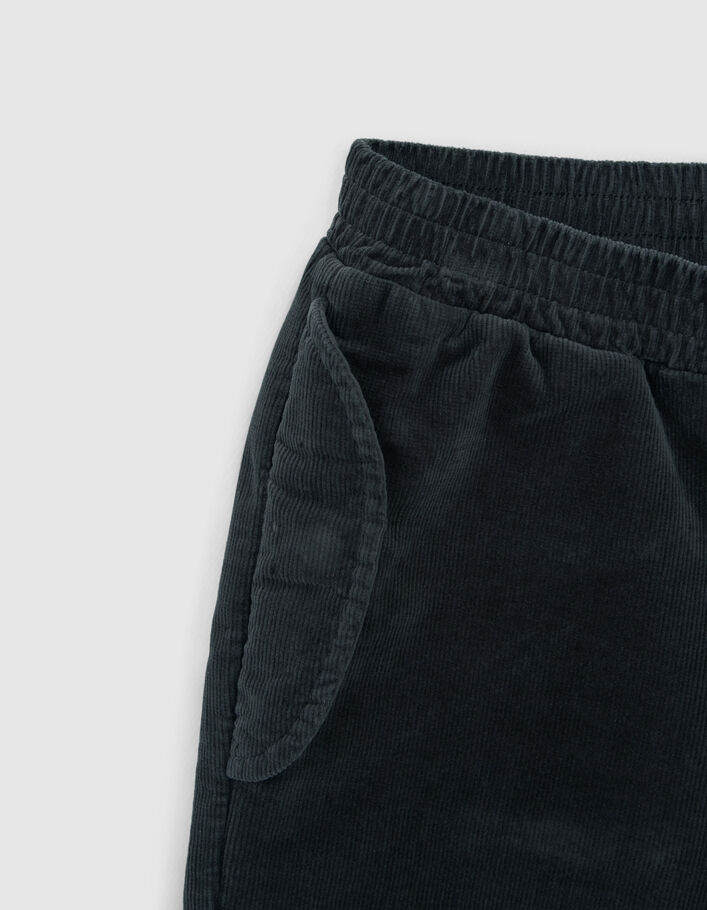 Jogging gris velours milleraies garçon