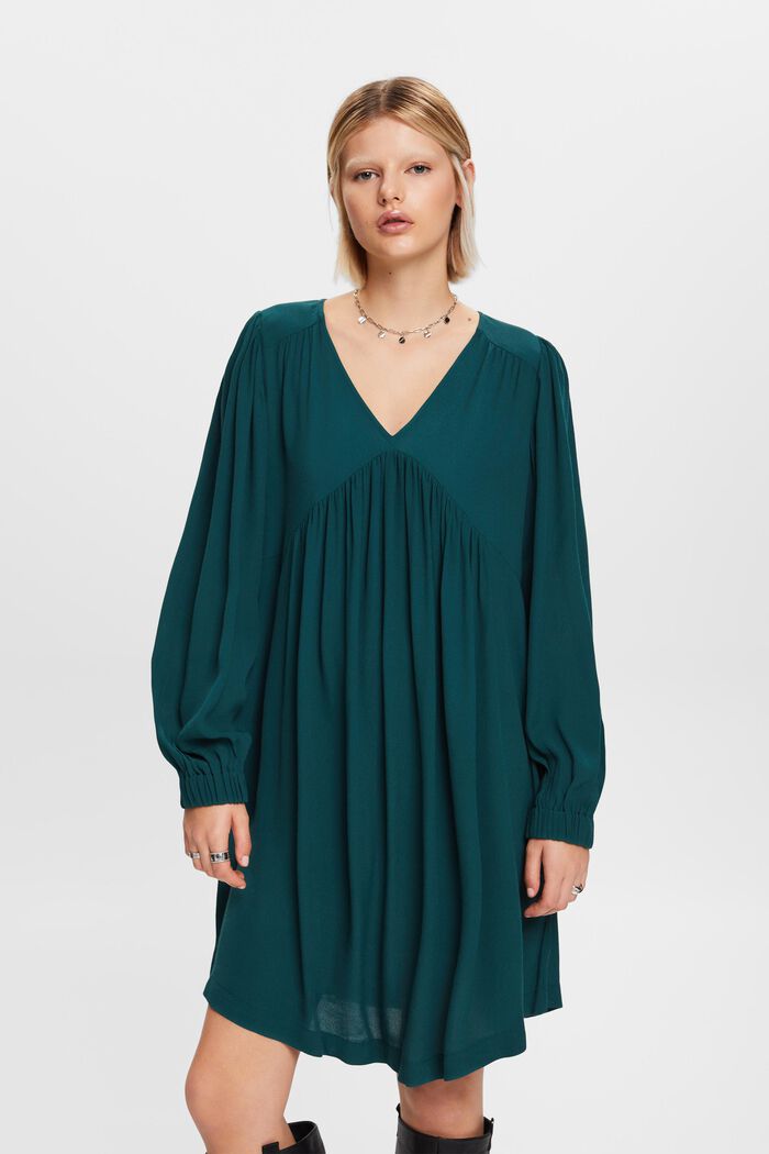 Chiffon-Minikleid in Crinkle-Optik