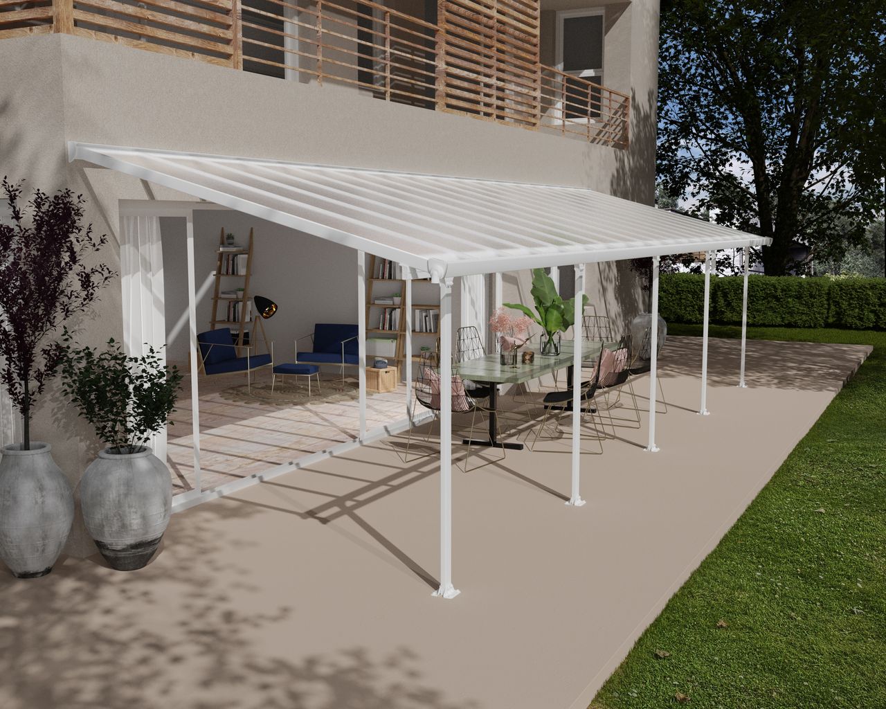 Canopia by Palram Terrassendach Feria 971x294cm Weiss