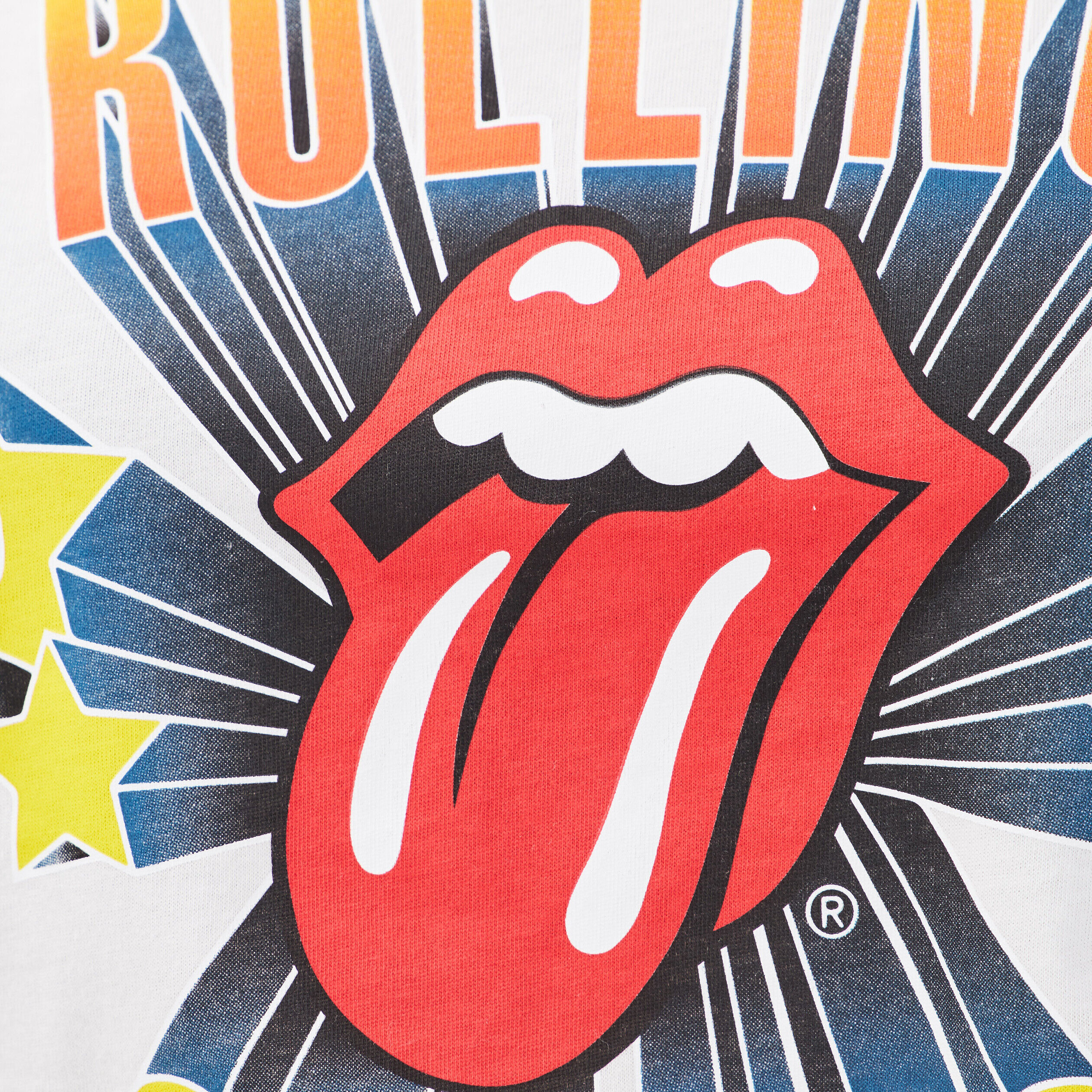 T-shirt Rolling Stones ecru femme | Cache Cache