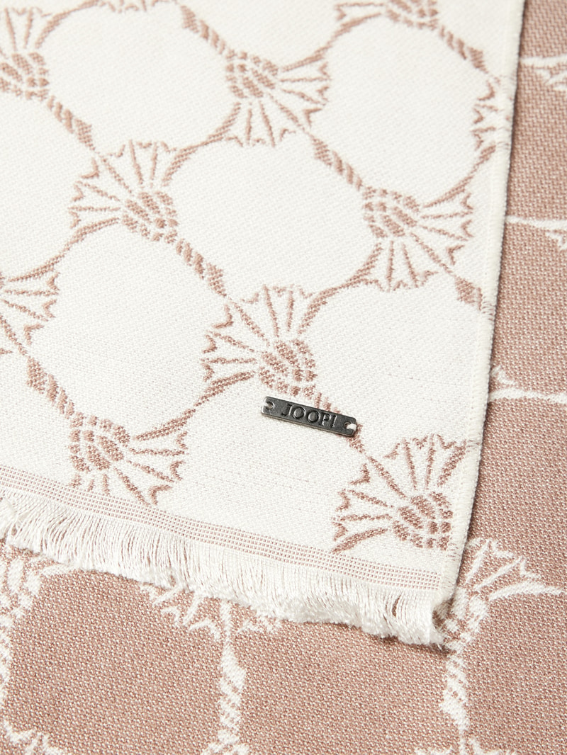 Schal aus Viskose mit Allover-Muster Modell 'Felix' in beige