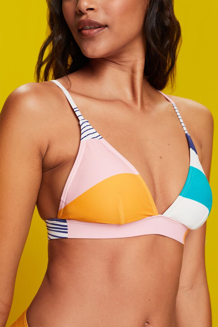 Wattiertes Bikinitop im Mustermix-Design
